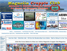 Tablet Screenshot of magnoliacrappieclub.com